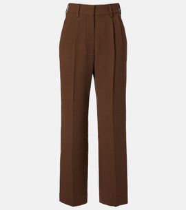 Blaze Milano Blazé Milano Fox high-rise virgin wool crêpe wide-leg pants