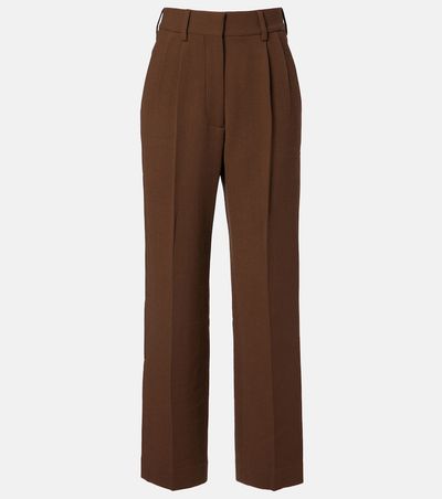 Blaze Milano Blazé Milano Fox high-rise virgin wool crêpe wide-leg pants