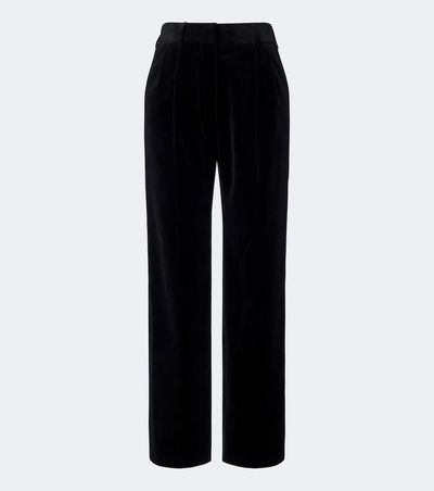 Blaze Milano Blazé Milano Fox pleated cotton velvet straight pants