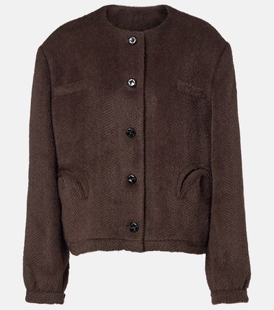 Blaze Milano Blazé Milano Gliss chevron alpaca and wool jacket