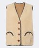 Blaze Milano Blazé Milano Gliss leather-trimmed shearling vest - 1