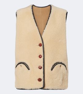 Blaze Milano Blazé Milano Gliss leather-trimmed shearling vest
