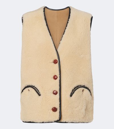 Blaze Milano Blazé Milano Gliss leather-trimmed shearling vest