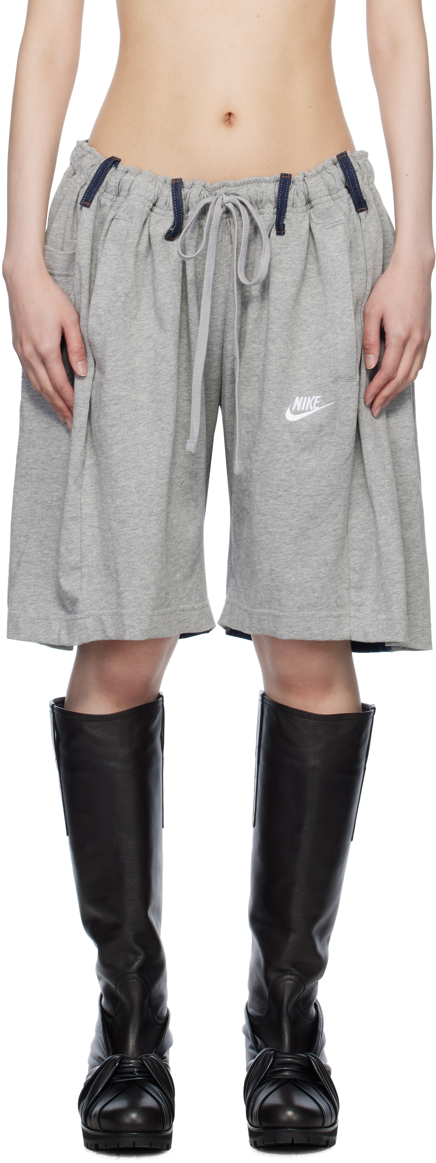 Bless - Gray & Blue Nº69 Overjogging Denim Shorts