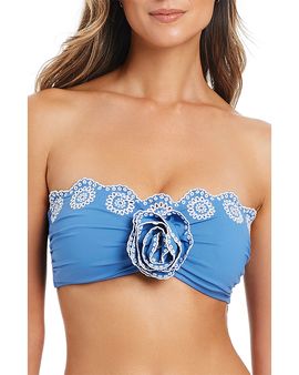Bleu Rod Beattie Bleu Rod Beattie Flower Detail Bandeau Bikini Top