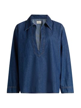 BLK DNM Women's Denim Tunic Top
