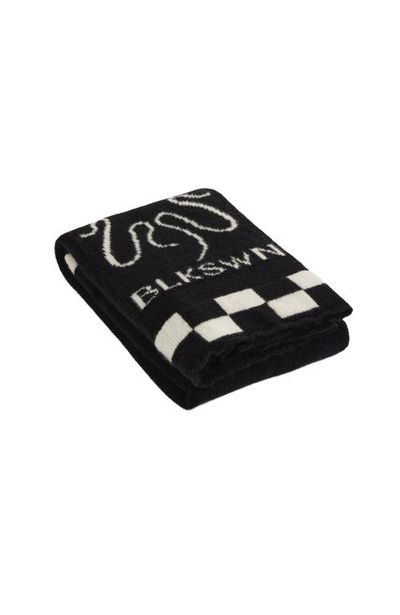 BLKSWN BLKSWN Checkerboard Alpaca Throw Rug