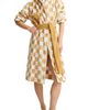 BLKSWN BLKSWN Checkerboard Gold White Bath Robe - 1