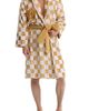 BLKSWN BLKSWN Checkerboard Gold White Bath Robe - 2