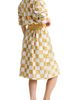 BLKSWN BLKSWN Checkerboard Gold White Bath Robe - 4