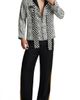 BLKSWN BLKSWN Feathers Black and White Unisex Long Pajama Set - 3