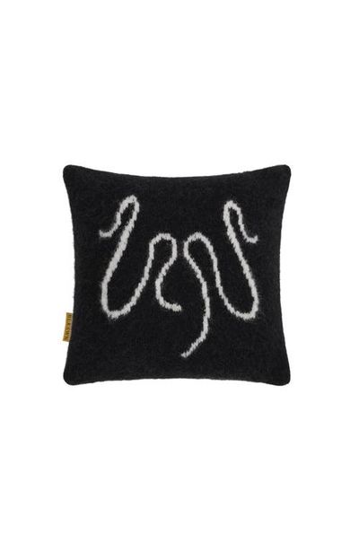 BLKSWN BLKSWN Swn Logo Alpaca Decorative Cushion