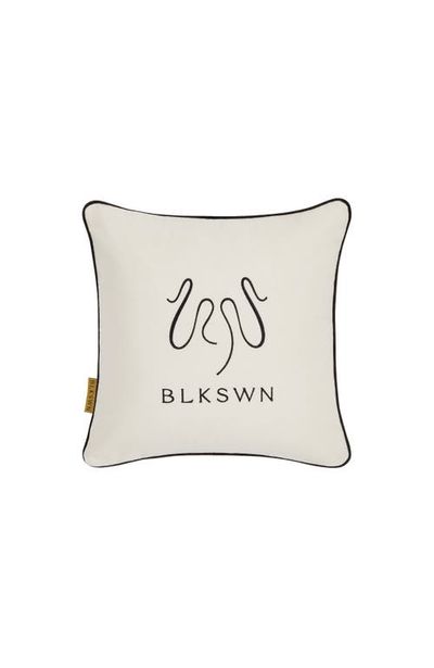 BLKSWN BLKSWN SWN Logo Velvet Decorative Cushion