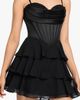 Blondie Nites Blondie Nites Corset Bodice Tiered Cocktail Minidress - 4