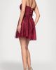 Blondie Nites Blondie Nites Glitter Illusion Lace-Up Fit & Flare Dress - 2