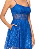 Blondie Nites Blondie Nites Glitter Mesh Cocktail Minidress - 4