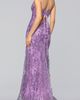 Blondie Nites Blondie Nites Glitter Sleeveless Mermaid Gown - 2