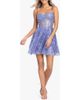 Blondie Nites Blondie Nites Glitter Sleeveless Party Minidress - 1