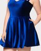 Blondie Nites Blondie Nites Lace-Up Velvet Cocktail Minidress - 4