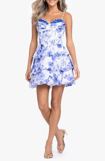 Blondie Nites Blondie Nites Lace Back Sleeveless Minidress