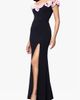 Blondie Nites Blondie Nites Off the Shoulder Scuba Crepe Gown - 3