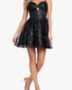 Blondie Nites Blondie Nites Sequin Embellished Satin Binding Fit & Flare Cocktail Minidress - 1