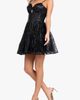 Blondie Nites Blondie Nites Sequin Embellished Satin Binding Fit & Flare Cocktail Minidress - 3
