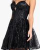 Blondie Nites Blondie Nites Sequin Embellished Satin Binding Fit & Flare Cocktail Minidress - 4
