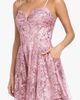 Blondie Nites Blondie Nites Sequin Lace Back Sleeveless Minidress - 4