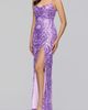 Blondie Nites Blondie Nites Sequin Paisley Sheath Gown - 3