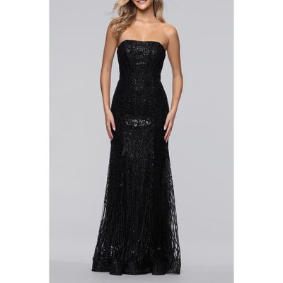 Blondie Nites Blondie Nites Sequin Strapless Corset Gown