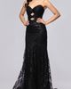 Blondie Nites Blondie Nites Strapless Glitter Cutout Gown - 3