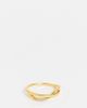 Bloom and Bay Bloom & Bay gold plated twist ring with crystal details - 1