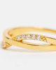 Bloom and Bay Bloom & Bay gold plated twist ring with crystal details - 2