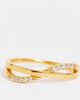 Bloom and Bay Bloom & Bay gold plated twist ring with crystal details - 4