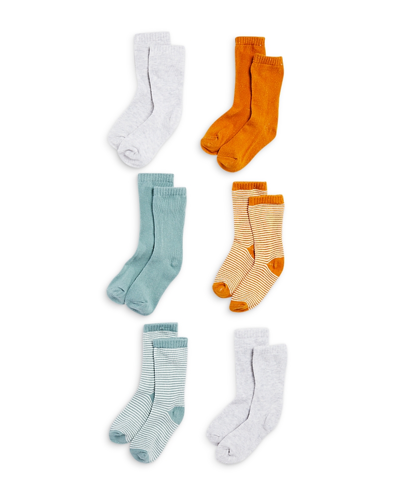 Bloomie's Baby Bloomie's Baby Boys' Solid & Striped Knit Socks, 6 Pack
