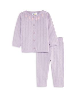 Bloomie's Baby Bloomie's Baby Girls' Pointelle Cardigan & Leggings Set, Baby