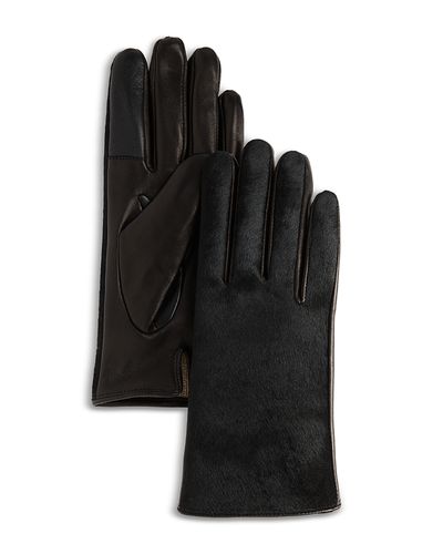 Bloomingdale's Bloomingdale's Cashmere Lined Calf Hair Gloves