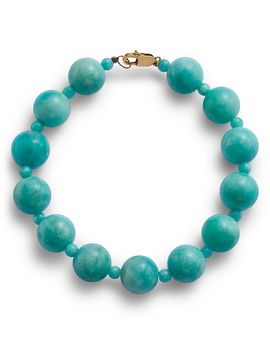 Bloomingdale's Fine Collection Bloomingdale's Fine Collection Amazonite Beaded Bracelet in 14K Yellow Gold