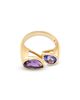Bloomingdale's Fine Collection Bloomingdale's Fine Collection Amethyst & Tanzanite Double Pear Bypass Ring in 14K Yellow Gold - 3