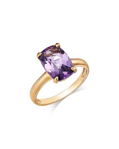 Bloomingdale's Fine Collection Bloomingdale's Fine Collection Amethyst Cushion Cut Ring in 14K Yellow Gold