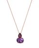 Bloomingdale's Fine Collection Bloomingdale's Fine Collection Amethyst Duo Pendant Necklace in 14K Rose Gold, 18 - 1