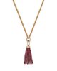 Bloomingdale's Fine Collection Bloomingdale's Fine Collection Beaded Garnet & Diamond Accent Pendant Necklace in 14K Yellow Gold - 1