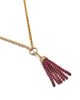 Bloomingdale's Fine Collection Bloomingdale's Fine Collection Beaded Garnet & Diamond Accent Pendant Necklace in 14K Yellow Gold - 3