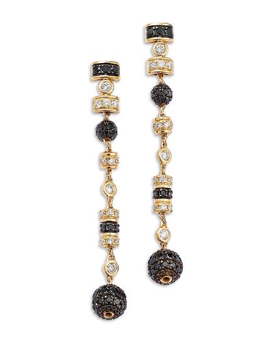 Bloomingdale's Fine Collection Bloomingdale's Fine Collection Black & White Diamond Drop Earrings in 14K Yellow Gold, 1.50 tcw