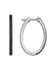 Bloomingdale's Fine Collection Bloomingdale's Fine Collection Black & White Diamond Inside Out Oval Hoop Earrings in 14K White Gold, 0.5 tcw - 3
