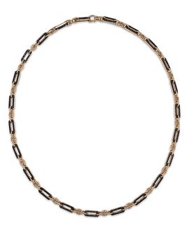 Bloomingdale's Fine Collection Bloomingdale's Fine Collection Black & White Diamond Paperclip Necklace in 14K Yellow Gold, 5.0 tcw