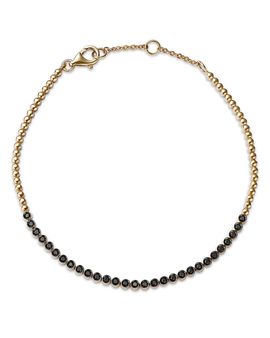 Bloomingdale's Fine Collection Bloomingdale's Fine Collection Black Diamond Bezel Bead Link Bracelet in 14K Yellow Gold, 0.23 tcw