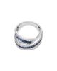 Bloomingdale's Fine Collection Bloomingdale's Fine Collection Blue Sapphire & Diamond Crossover Ring in 14K White Gold - 3