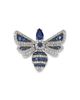 Bloomingdale's Fine Collection Bloomingdale's Fine Collection Blue Sapphire & Diamond Dragonfly Pin in 14K White Gold - 1